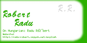 robert radu business card